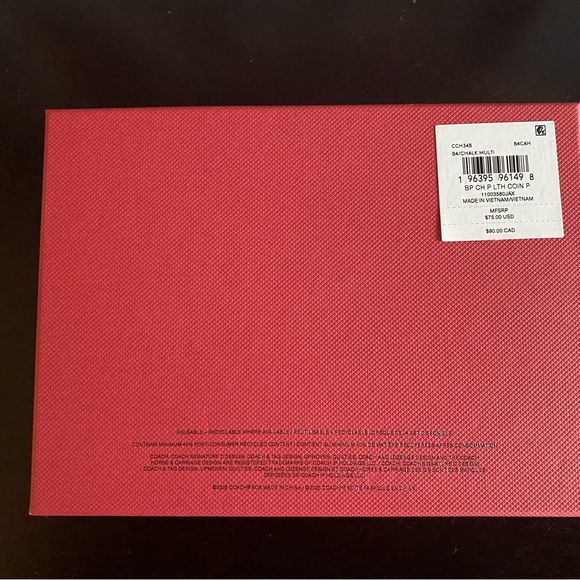 Coach Heart Coin Purse with Cherry Design NWT - Picture 8 of 10